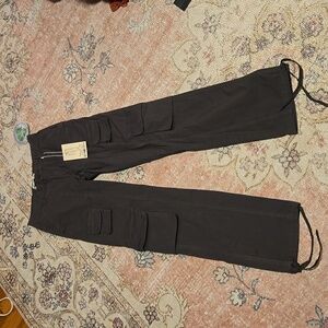 Lovegen Dark Gray Multi-Pocket Cargo Parachute Jogger Size 3